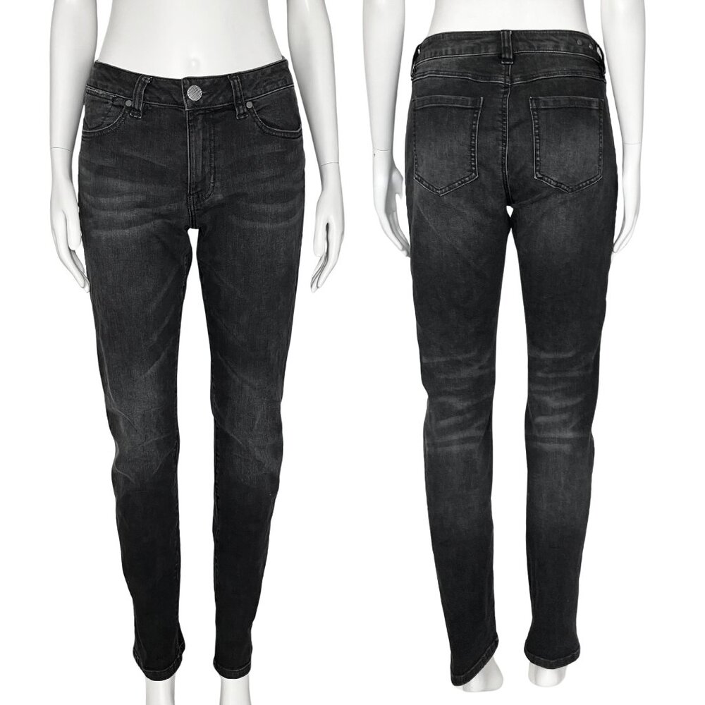 Cabi Black High Straight Leg Smolder Jeans Style 3650. Size 4. Classic Mom EUC